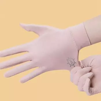 Дышащие перчатки Ice Silk Thin для спорта на открытом воздухе, для езды на велосипеде, для сенсорного экрана, противоскользящие розовый