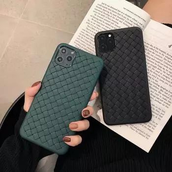 Дышащий сетчатый чехол для iPhone 14 13 11 Pro Max 12 Mini XS 6S 7 8 Plus X XR кожаный плетеный сетчатый чехол iPhone14 силиконовый чехол for iPhone 74.7 красный