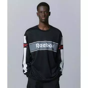 ДЖЕРСИ REEBOK TWIN VECTOR С ДЛИННЫМ РУКАВОМ, ЧЕРНЫЙ M