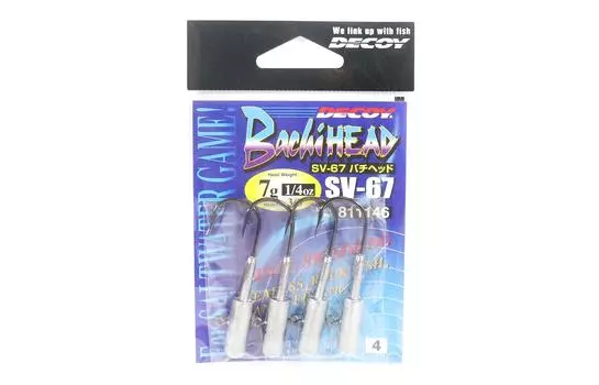 Джиг-головка Decoy SV-67 Сверхмощный крючок Bachi Head, размер 3/0, 1/4 унции (1146)