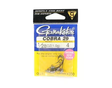 Джиг-головка Gamakatsu Cobra 29 1 грамм Размер 4,5 В упаковке (3008)