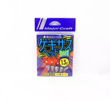 Джиг-головка Major Craft Rock Liver Gekisasu GSHEAD-DRT-1,5 г 5 шт./упаковка (8146)