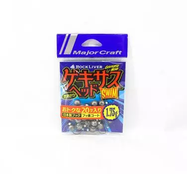 Джиг-головка Major Craft Rock Liver Gekisasu GSHEAD-OTK-1,75 г 20 шт./упаковка (8245)