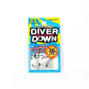 Джиг-головка Xesta Black Star Head Diver Down 7 грамм, размер крючка 2/0 (0834)
