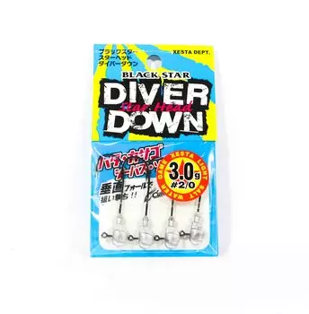 Джиг-головка Xesta Black Star Head Diver Down 3 грамма, размер крючка 2/0 (0797)