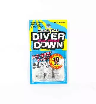 Джиг-головка Xesta Black Star Head Diver Down 10 грамм, размер крючка 1/0 (0841)
