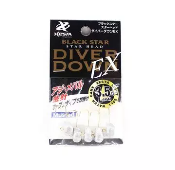 Джиг-головка Xesta Black Star Head Diver Down EX L, 3,5 грамма, крючок, размер 4 (4138)