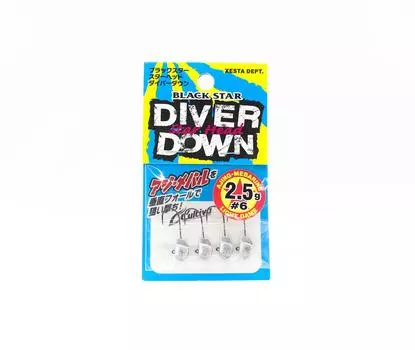 Джиг-головка Xesta Black Star Head Diver Down 2,5 грамма, крючок, размер 6 (0915)