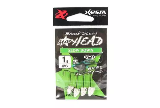 Джиг-головка Xesta Star Head Slow Down 1 грамм, крючок, размер 6 (0762)