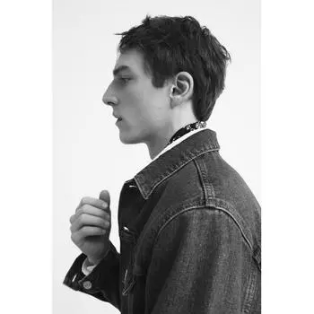 Джинсовая куртка HM Regular Fit Темно-синий деним