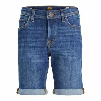 Джинсовые шорты-бермуды с 5 карманами из необработанного денима JACK & JONES 9 ans синий