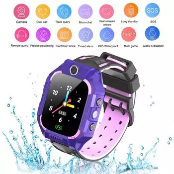 E12 Смарт-часы Детский телефон Интеллектуальные часы Smartwatch LBS Расположение одной кнопки SOS Remote чёрный/зелёный