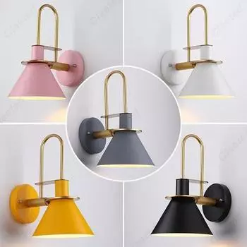 E27 Creative LED Speaker Personalized Indoor Bedroom Bedhead Wall Light Living Room Corridor Dining Room Decorative Lighting white light