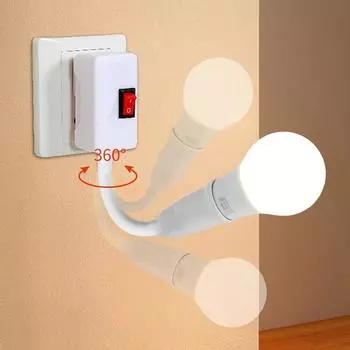 E27 Lamp Base Flexible Bend Mobile Test Light Socket Light Adapter Plug Switch EU US UK Plug Lamp Holder For LED Table Lamp Led