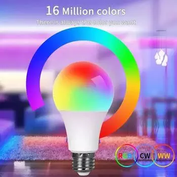 E27 LED Smart Bulb 220V Bluetooth Tuya RGB WW+CW Dimming For Bedroom Christmas Party Decor Smart Bulb