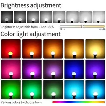 E27 LED Smart Bulb Tuya Bluetooth Lamp 15W RGBCW Dimmable Smart Lamp Smart Life APP Remote Control For Home Bedroom Party Decor 1 Pieces