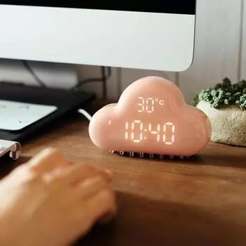 E2 Cloud Будильник детский светящийся светодиодный настольный голосовое управление цифровой Despertador питание от USB электронные настольные часы будильник