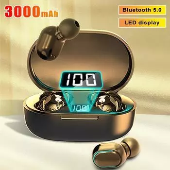 E7S Pro Macarone Bluetooth-гарнитура Ture Wirelss стерео наушники мини наушники спортивные игровые музыкальные наушники синий