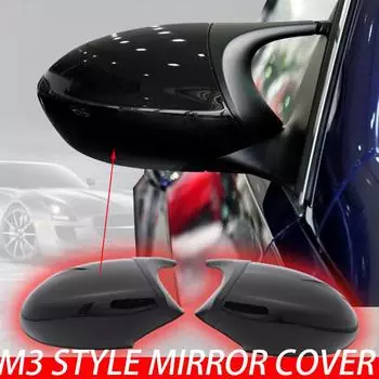 E90 E91 Черный стильный чехол M3 E81 E82 E87 E88 для BMW 1 3 серии E92 E93 из углеродного волокна M Look Кепка заднего зеркала автомобиля 1pc Pre-LCI Right