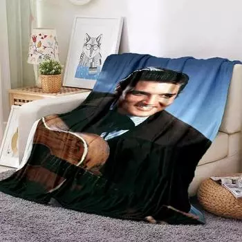 E-Elvis Presley Throw Blanket Soft Flannel Thin для кровати, дивана, покрывало Home Deco, охлаждающие одеяла для пикника, для кроватей, подарок 30x40inch
