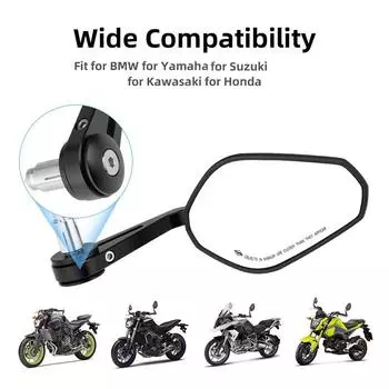 E-Mark мотоциклетные зеркала, зеркало на руле для yamaha r6 r3 r1 fz6 YZF mt09 mt07 tmax 530 tmax 500, конец стержня мотоцикла Mirrors