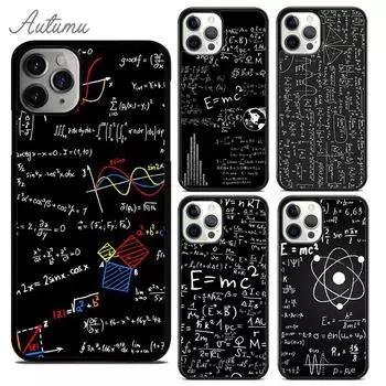 Чехол для телефона E mc2 Formula Math Funny Science для iPhone 11 12 13 14 Pro Max mini XR XS SE 2020 6S 7 8 Plus Samsung S21 S22 iPhone 6plus