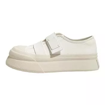 E-person radar shell head board shoes women s Velcro design sense cookie shoes little white shoes women 35