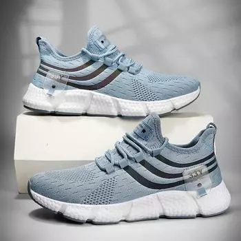 EAEOVCNI Men Shoes Breathable Classic Running Sneakers for Man Outdoor Light Comfortable Mesh Shoes Slip on Walking ShoesTenis W 36 черный белый