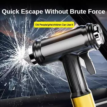 EAFC Car Safety Hammer Car Window Breaker Emergency Hammer Seat Belt Cutter Suitable for Car Rescue Escape Rescue Safety Hammer серебро белый