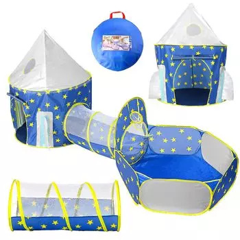 EagleStone Ball Pool Indoor Ball Tunnel Детская палатка Игрушка Детская секретная база Игровое оборудование для помещений Детский домик Набор с сеткой Дышащий Складной