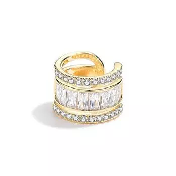 Ear Layer Three Clips Without Ear Holes Square Diamond C Shaped Gift Earrings
