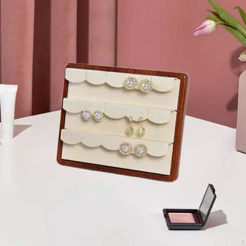 Ear Stud Holder Ornaments Display Props Jewellery Storage Rack Show Prop for Store бежевый