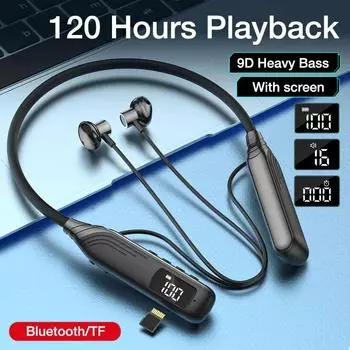 EARDECO 120 часов воспроизведения беспроводные наушники бас Bluetooth наушники стерео спортивные беспроводные наушники с микрофоном Hi-Fi