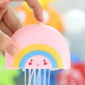Early Educational Clouds Shower Bathroom Floating Toys Play Water Tool Bath Toys Water Toys rainbow