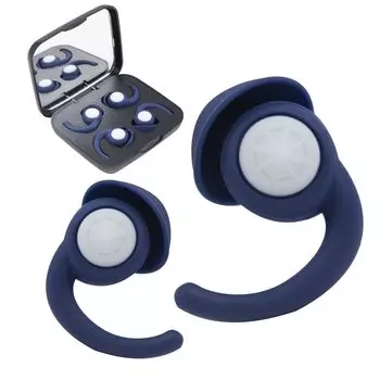 Earplugs for Sound Noise Ear Good Sleep Noise 32dB 2 Pair Navy Blue Sleeping, Silicone, Insulation, Canceling, Plugs, Sleep, Goods, Countermeasure,