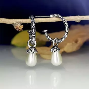 Earrings Gift Pearl Women Drop Classy Dangle Accessory Vintage Ear Stud 3.3cm*2.3cm