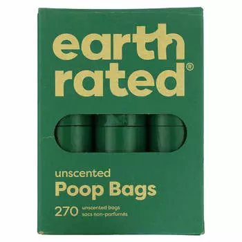 Earth Rated, Пакеты для собачьих какашек, Без запаха, Упаковка 270 шт.