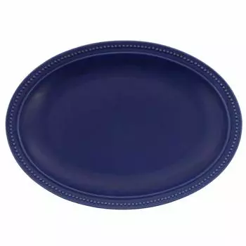 EAST table Dot Oval Plate 27 см Navy Made in Japan Oval Plate Cute Можно мыть в посудомоечной машине Можно использовать в микроволновой печи IC-023-01