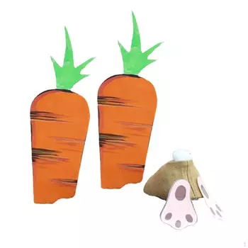 Easter Garden Ornaments Cartoon Bunny Carrot Statues Indoor and Outdoor Decor Toys Scene Layout 1 Bunny 2 Carrots