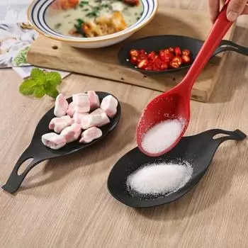 Easy To Clean TPE Kitchenware Pad, 5PCS Soup Spoon Pad, Silicone Spoon Pad, Heat-insulating Spoon Pad, Flavor Dish Pad, Spoon Holder 5PCS розовый