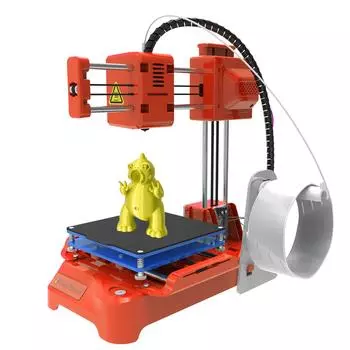 EasyThreed 3D-принтер для детей, мини-настольный 3D-принтер, размер печати 100x100x100 мм, без подогреваемой кровати US Plug оранжевый