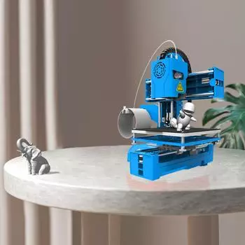 EasyThreed 3D-принтер Мини-настольная печатная машина для детей Размер печати 100x100x100 мм Съемный BL-EU