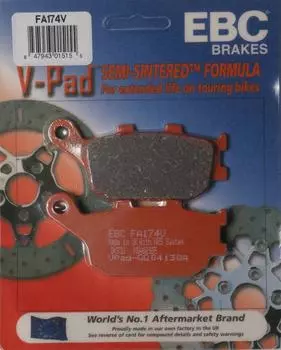 Ebc Fa174V 2001-2002 Honda CBR 600 F Sport Совместимая задняя тормозная колодка Semi Sintered Pad