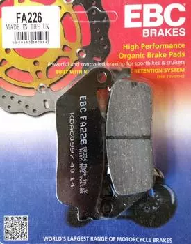 Ebc Fa226 1995-1998 Honda CBR 600 F Совместимые передние тормозные колодки Органические колодки