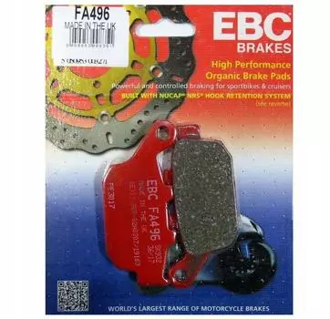Ebc Fa496 2010-2017 Honda CBR 250 R Совместимая задняя тормозная колодка, органическая колодка