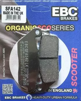 Ebc Sfa142 2005-2009 Kymco Xciting 500 Совместимая передняя тормозная колодка, органическая колодка
