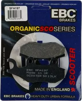 Ebc Sfa197 2007-2009 Hyosung MS3 250 Совместимая передняя тормозная колодка, органическая колодка