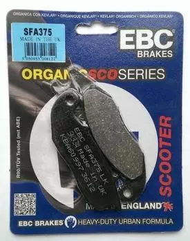 Ebc Sfa375 2003-2011 Honda Innova 125 Совместимые передние тормозные колодки Органические колодки