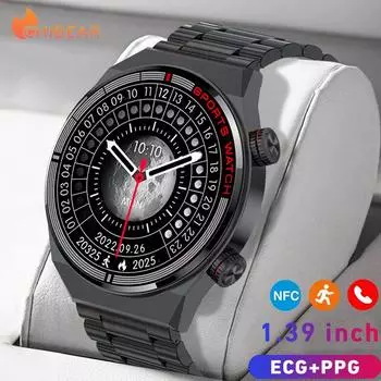 Ecg+ppg Bluetooth Call Smart Watch Men Screen Always Display Time Ai Voice Assistant Nfc Business Watch Man Gps Sport Track