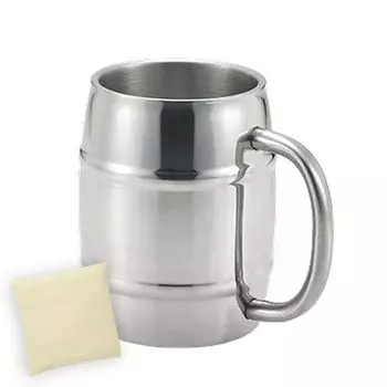 Eco bag beer mug tar mug 1pc 450ml J-kitchens & high-tech (stainless steel)